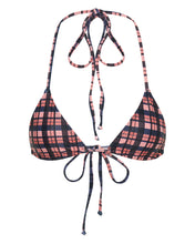 Load image into Gallery viewer, Tartan Kisses - Triangle Bikini Top
